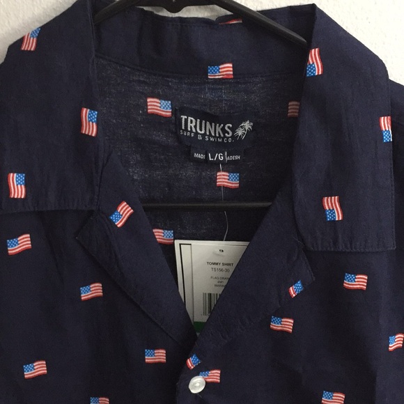 Trunks Surf and Swim Co. America Shirt size L - Picture 5 of 8